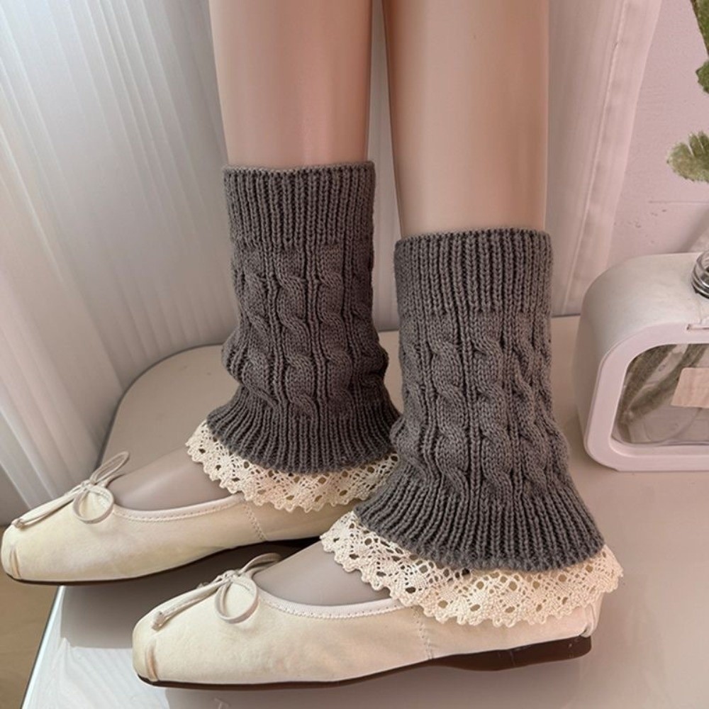 Boot Sock Slouchy - Polainas de malha com bainha de