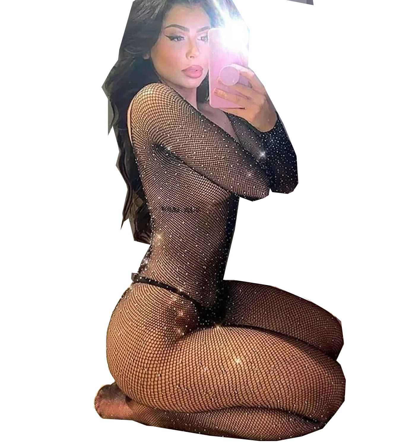 Fishnet Stocking Women - Lingerie Sexy Erótica Plus Size com