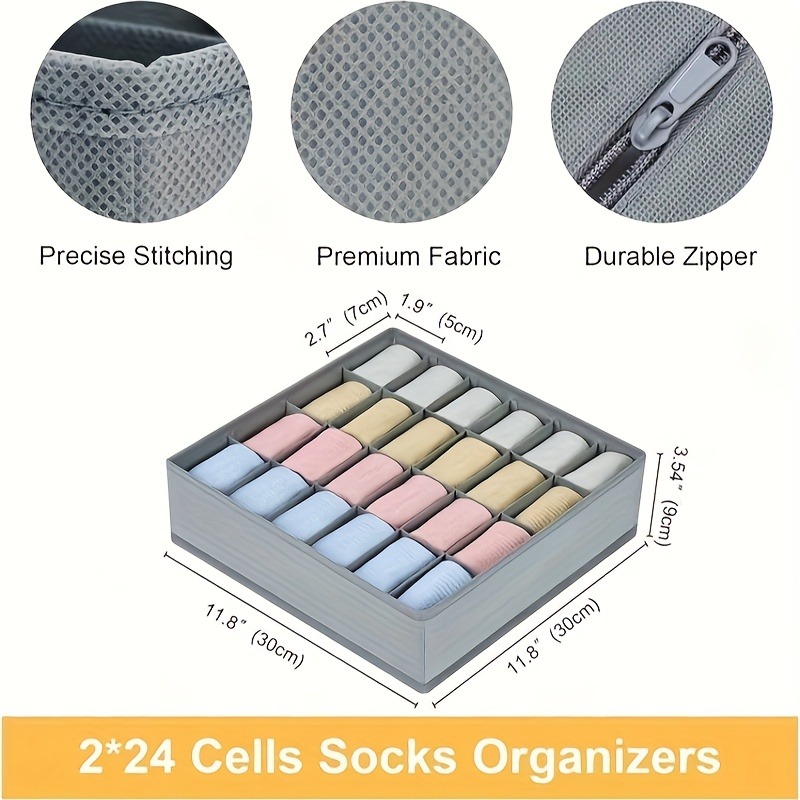 2 Peças Organizadores de Tecid - Sock Organizer Tray avaliação e preço
