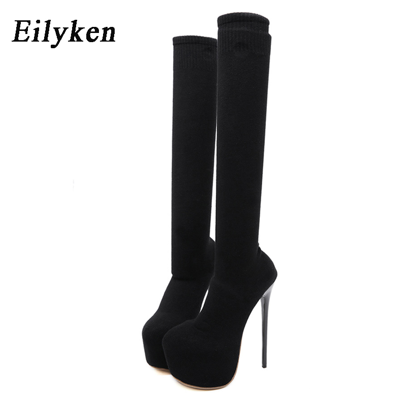 Eilyken 17cm plataforma saltos - Knee High Sock Women avaliação e preço