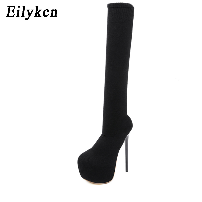 Eilyken 17cm plataforma saltos - Knee High Sock Women avaliação e preço