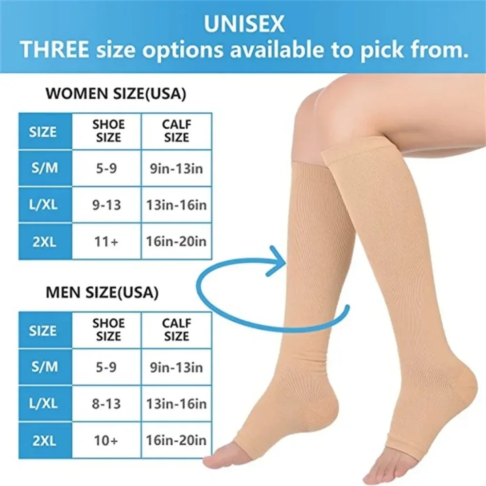 Meias de compressão sem dedos, - Compression Sock Medical avaliação e preço