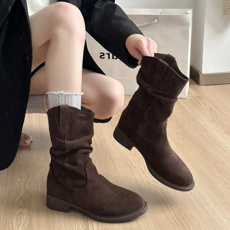 Botas femininas de cano médio, - Boot Sock Slouchy avaliação e preço