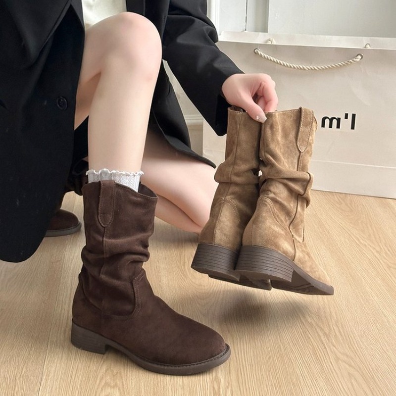 Botas femininas de cano médio, - Boot Sock Slouchy avaliação e preço